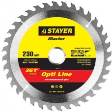Диск пильный по дереву, STAYER, MASTER, 3681-230-30-36