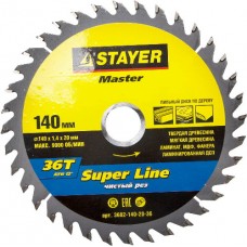 Диск пильный по дереву, STAYER, MASTER, 3682-140-20-36