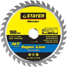 Диск пильный по дереву, STAYER, MASTER, 3682-160-20-36