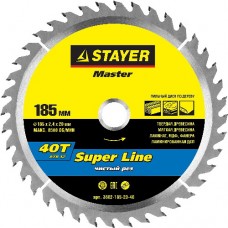 Диск пильный по дереву, STAYER, MASTER, 3682-185-20-40