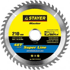 Диск пильный по дереву, STAYER, MASTER, 3682-210-30-48
