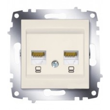 Розетка комп. 2-м Cosmo (RJ45 cat 6 + RJ45 cat 6) белый ABB 619-010200-248