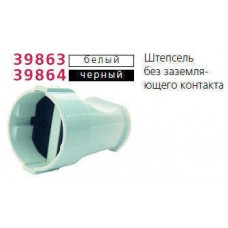 Штепсель без заземления белый MAKEL 10004