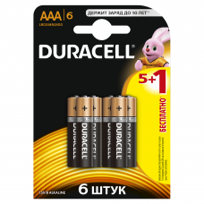 Элемент питания LR03-6BL BASIC (блист.6шт) Duracell Б0014858