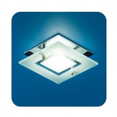 Светильник Quartz 51 3 05 с накладным стеклом квадрат. хром MR 16 ИТАЛМАК IT8059B