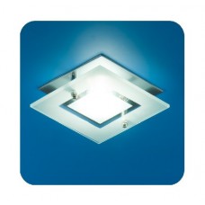 Светильник Quartz 51 3 12 с накладным стеклом квадрат. мат. хром MR 16 ИТАЛМАК IT8060B