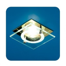 Светильник Quartz 51 4 04 с накладным стеклом квадрат. зол. MR 16 ИТАЛМАК IT8061B