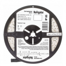 Лента светодиодная 71 763 NLS-3528CW60-4.8-IP65-12V R5 (уп.5м) Navigator 4670004717639