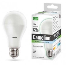 Лампа светодиодная LED15-A65/845/E27 15Вт грушевидная 4500К белый E27 1320лм 220В Camelion 12197 / 12186