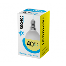 Лампа светодиодная LED "Экономик" GL45 5.5Вт 220В E14 3000K Космос LkecLED5.5wGL45E1430