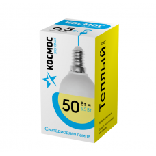 Лампа светодиодная LED "Экономик" GL45 6.5Вт 220В E14 3000K Космос LkecLED6.5wGL45E1430