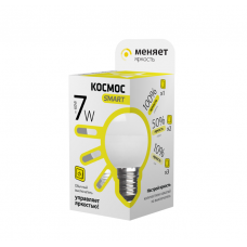 Лампа светодиодная LED GL45 7Вт 220В E27 3000К 3 уровня яркости Космос Smart LksmLEDSD7wGL45E2730