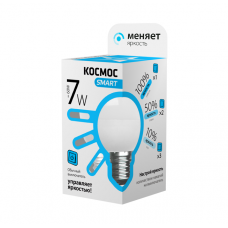 Лампа светодиодная LED GL45 7Вт 220В E27 4500К 3 уровня яркости Космос Smart LksmLEDSD7wGL45E2745