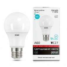 Лампа светодиодная LED Elementary Globe А60 7Вт E27 4100К Gauss 23227A
