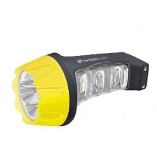 Фонарь LED 3804MS (аккум. 220В черный/жел. 4+6 LED 2 режима SLA пласт. коробка) Ultraflash 12207