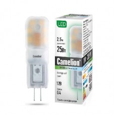 Лампа светодиодная LED2.5-JC-SL/845/G4 2.5Вт капсульная 4500К белый G4 200лм 12В Camelion 12302