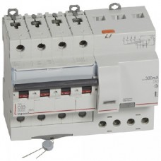 Дифавтомат 4п 7мод. C 63A 300mA тип AC 6/10kA DX3 Leg 411211