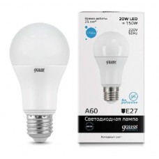 Лампа светодиодная LED Elementary A60 20Вт E27 6500К Gauss 23239