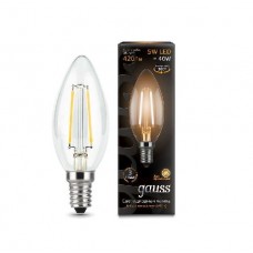 Лампа светодиодная Filament Свеча E14 5Вт 2700К GAUSS 103801105