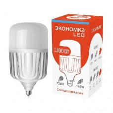 Лампа светодиодная высокомощная LED 100Вт E40 6500К 8300лм ЭКОНОМКА Eco100wHWLEDE4065