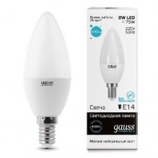 Лампа светодиодная LED Elementary Candle E14 8Вт 4100К Gauss 33128