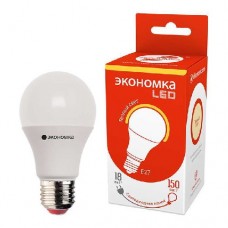 Лампа светодиодная LED A60 18Вт грушевидная E27 230В 3000К 1600лм ЭКОНОМКА EcoL18wA60230vE2730