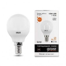 Лампа светодиодная LED Elementary Globe 10Вт E14 2700К Gauss 53110