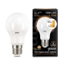 Лампа светодиодная LED A60 E27 10Вт 2700К step dimmable (диммир.) Gauss 102502110-S