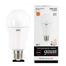 Лампа светодиодная LED Elementary A67 25Вт E27 2700К Gauss 73215