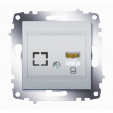 Розетка комп. Cosmo (RJ45 cat 6 + гнездо) алюм. ABB 619-011000-247