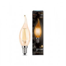Лампа светодиодная Filament Свеча на ветру E14 5Вт 2700К Golden GAUSS 104801005