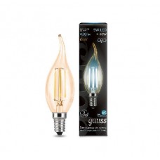 Лампа светодиодная Filament Свеча на ветру E14 5Вт 4100К Golden GAUSS 104801805