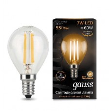 Лампа светодиодная Filament Шар E14 7Вт 2700К GAUSS 105801107
