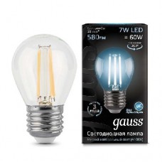 Лампа светодиодная Filament Шар E27 7Вт 4100К GAUSS 105802207
