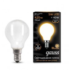 Лампа светодиодная Filament Шар E14 5Вт 2700КOPAL GAUSS 105201105