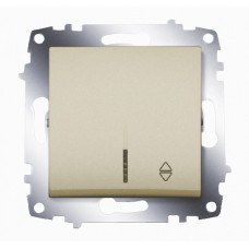 Переключатель 1-кл. Cosmo схема 6 с подсветкой титаниум ABB 619-011400-210