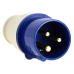 Вилка кабельная 16А 2P+E 220В IP44 (013) ЭКФ ps-013-16-220
