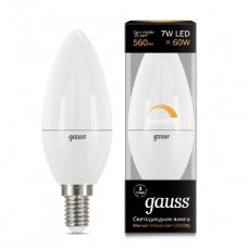 Лампа светодиодная Led Candle-dim E14 7Вт 3000К диммируемая Gauss 103101107-D