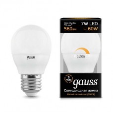 Лампа светодиодная Led Globe-dim E27 7Вт 3000К диммируемая Gauss 105102107-D
