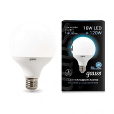 Лампа светодиодная Led G95 E27 16Вт 4100К Gauss 105102216