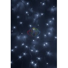 Электрогирлянда "Светодиодный дождь" с контроллером 1.5х1.5м 144LED белый прозр. провод 12Вт 220В IP20 NEON-NIGHT 235-035