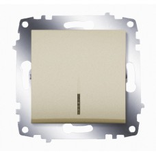 Выключатель 1-кл. Cosmo с подсветкой титаниум ABB 619-011400-201
