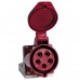 Розетка наружной установки 32A 3P+Е+N 380В IP44 ЭКФ (125) ps-125-32-380