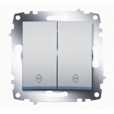 Переключатель 2-кл. Cosmo схема 6 алюм. ABB 619-011000-211