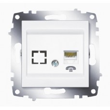 Розетка Cosmo TF (RJ 11 + гнездо) белый ABB 619-010200-221