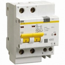 Дифавтомат 2п 3.5мод. C 40A 30mA тип A 4.5kA АД-12М ИЭК MAD12-2-040-C-030