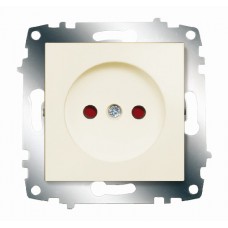 Розетка Cosmo без заземления защитные шторки крем. ABB 619-010300-286