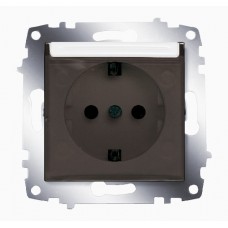 Розетка Cosmo с заземлением с защ. крышкой белый ABB 619-010200-218