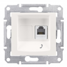 Механизм розетки телефонный 1-м СП RJ11 Sedna беж. SchE SDN4101147