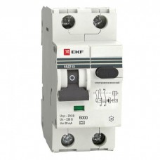 Дифавтомат 1п+N 2мод. С 25А 30mA тип А 6кА АВДТ-63 (эл-мех.) PROxima EKF DA63-25-30